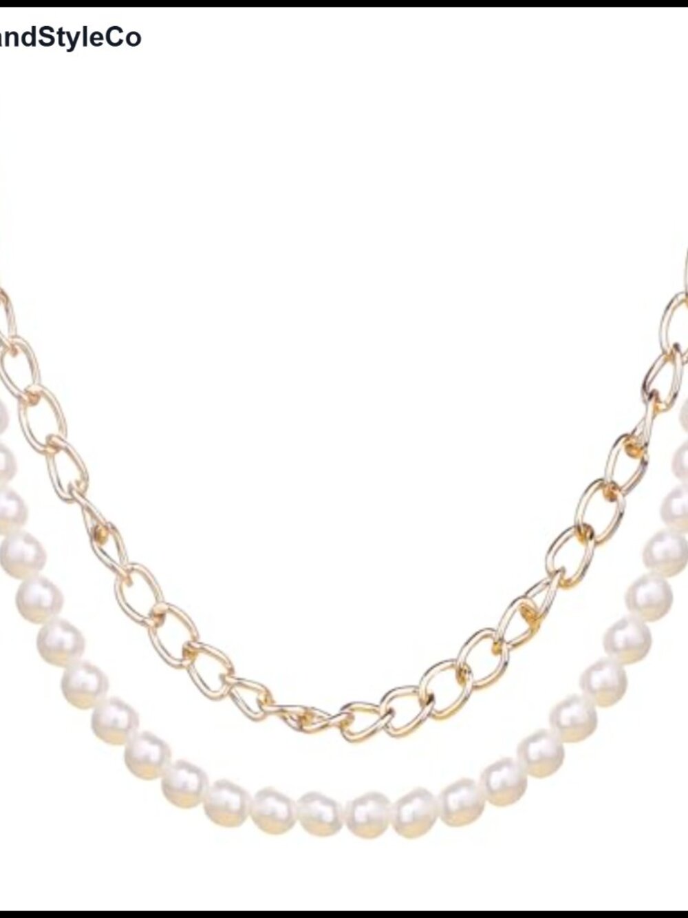Pearl Purse Chain Gold Straps Bag Charm 12in Stainless Steel Clasp